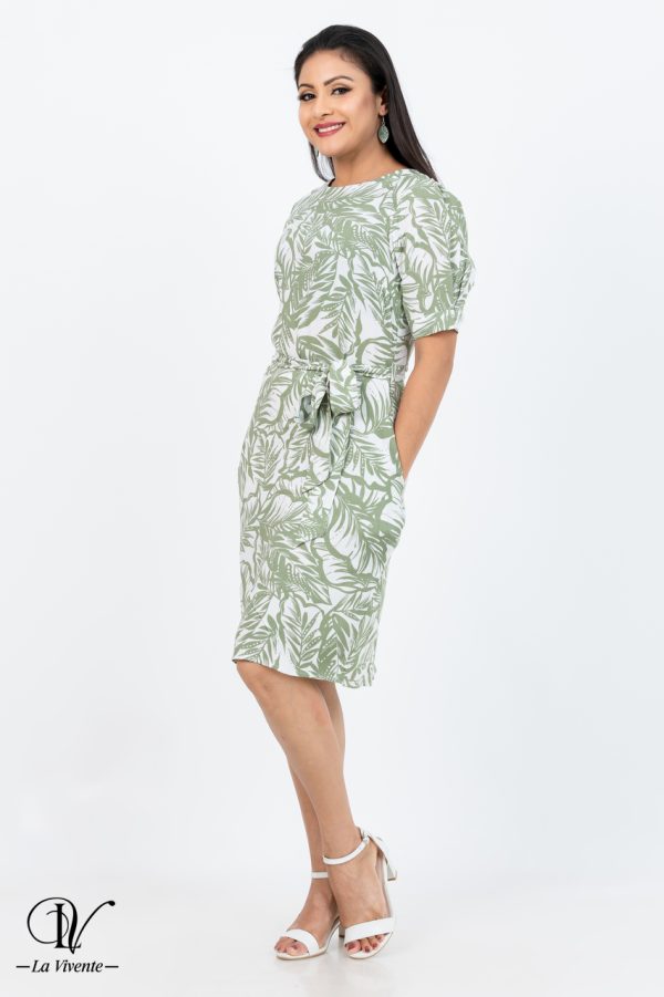 Printed Short Dress - Image 4