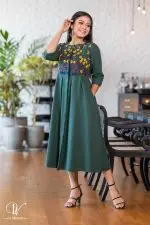 Embroidery Midi Dress - Image 4