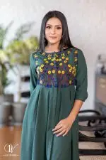 Embroidery Midi Dress