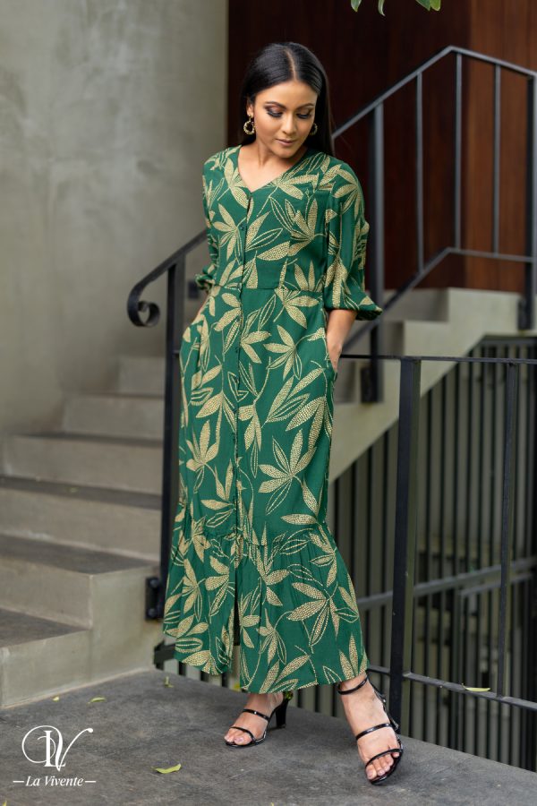 Front open Printed Maxi Dress - Image 4