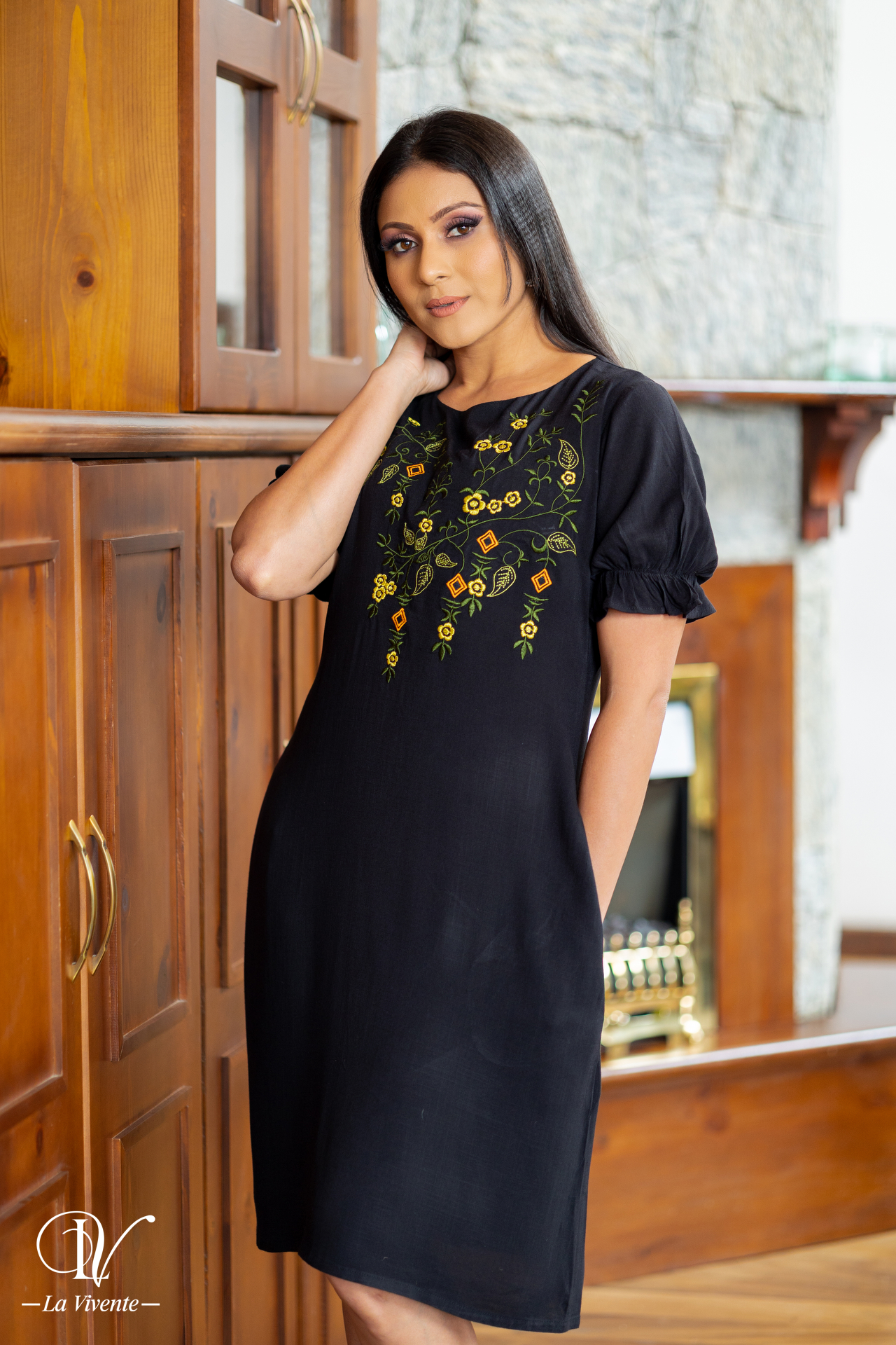 Embroidered Short Dress