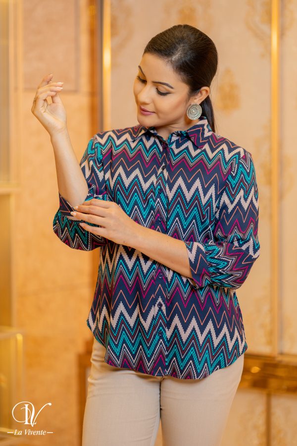 Printed shirt top - Image 3