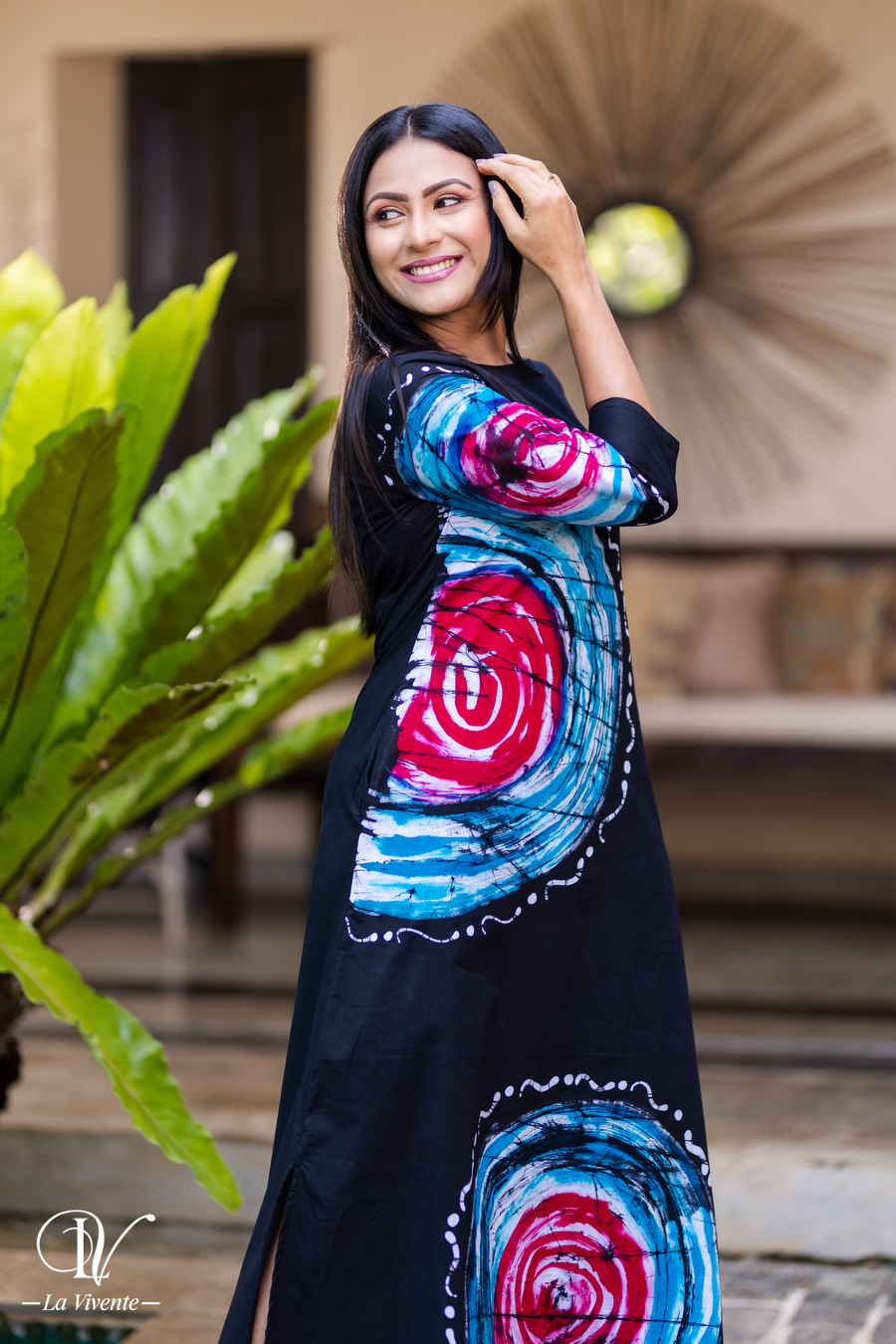 Abstract Batik Maxi Dress - La Vivente