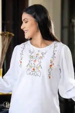 Embroidered long sleeve top - Image 2