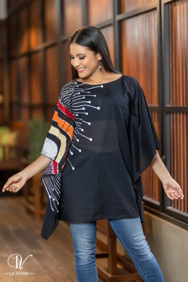 Batik Poncho Top