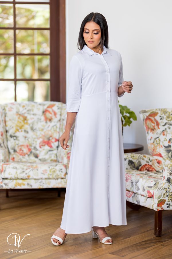 Shirt collared button up maxi dress - Image 4