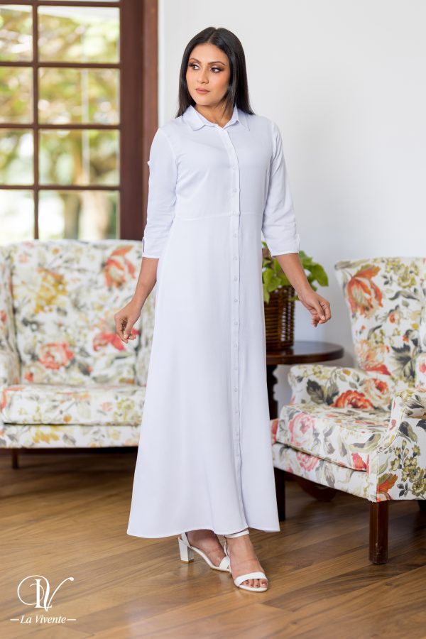 Shirt collared button up maxi dress - Image 2
