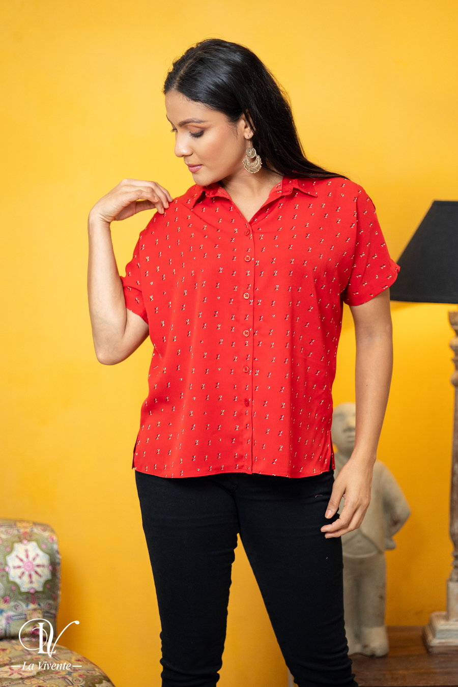 Printed Comfy Fit Shirt Blouse - La Vivente