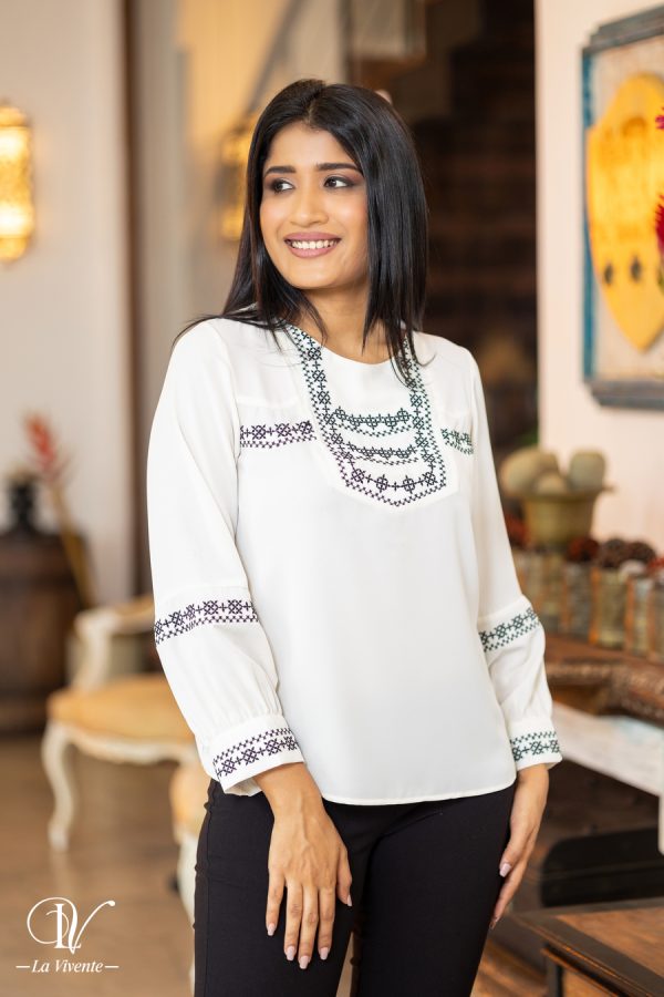 Embroidered Blouse Top - Image 2