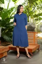 Shirt Collared Midi Dress - Image 4