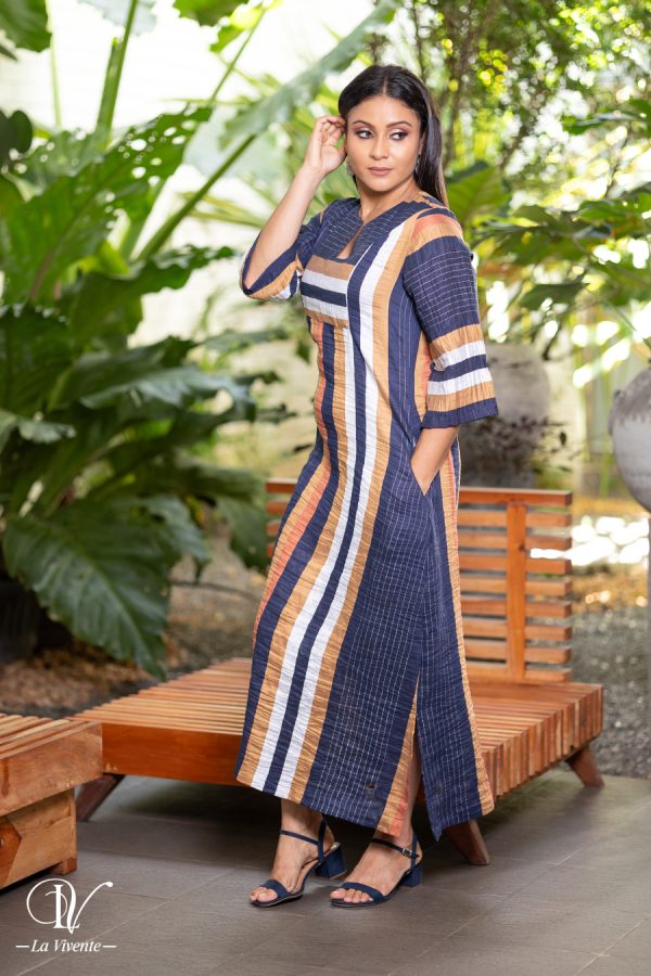 Multicolor Striped Maxi Dress - Image 4