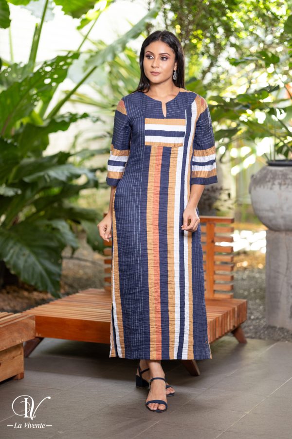 Multicolor Striped Maxi Dress - Image 3