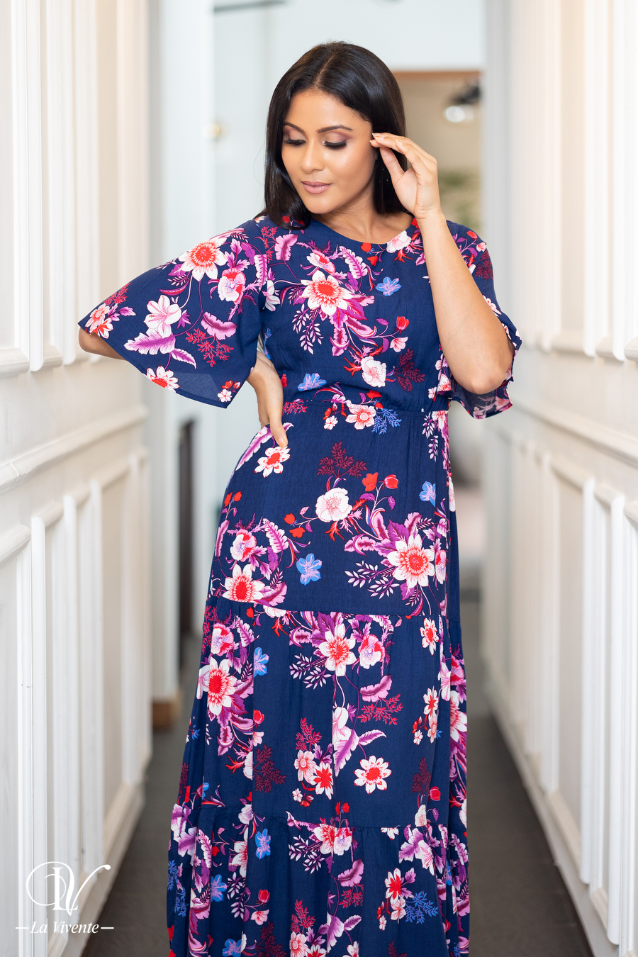 Floral pattern 2024 maxi dress