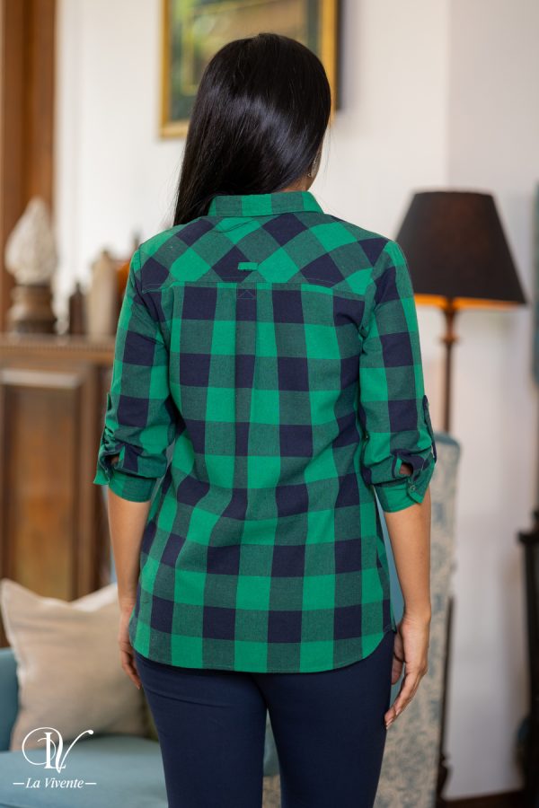 Gingham Shirt Blouse - Image 3