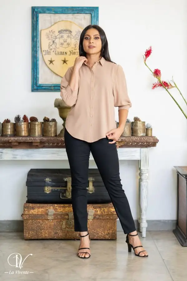 Button-Up Shirt Blouse - Image 2