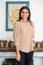 Button-Up Shirt Blouse