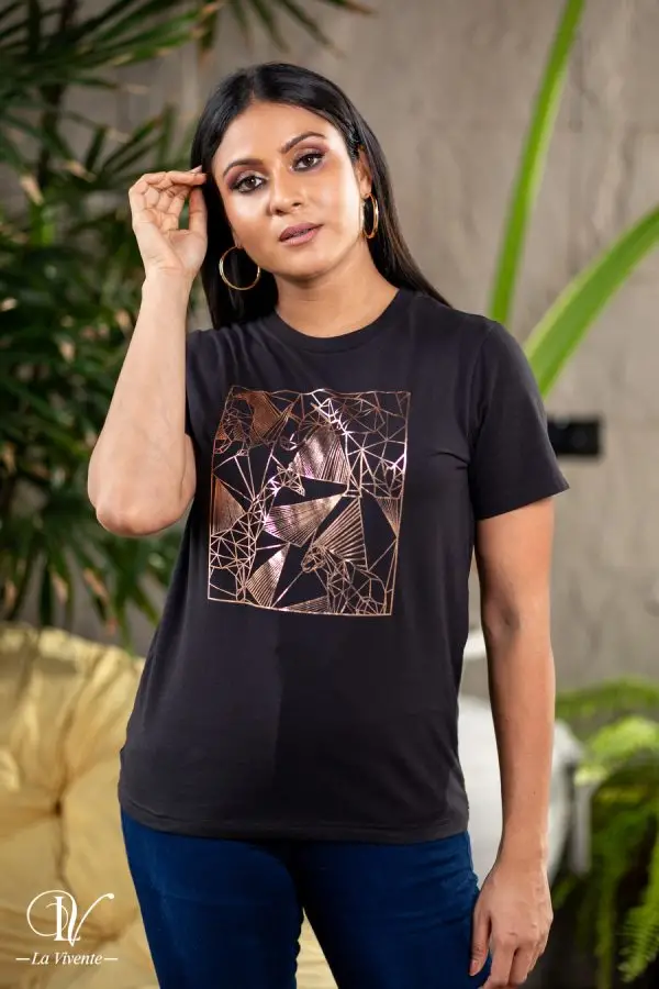 Abstract Printed Regular T-Shirt - Image 4