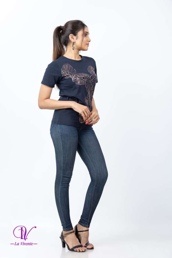 Tropical foil printed regular fit T-shirt - Image 4