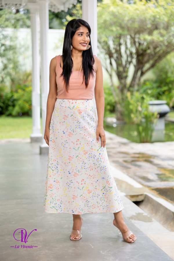 Floral Patterned A-line Maxi Skirt - Image 3