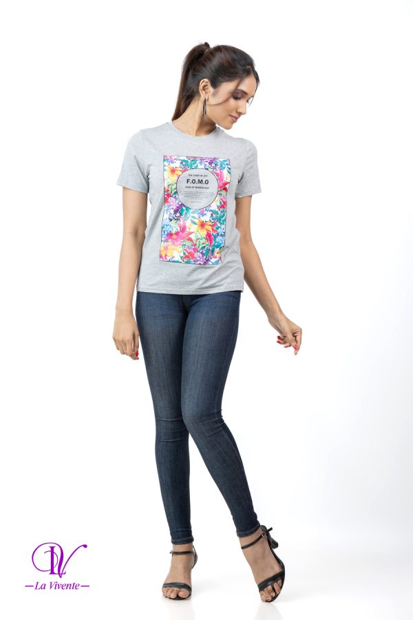 Floral Printed Regular T-Shirt - Image 4
