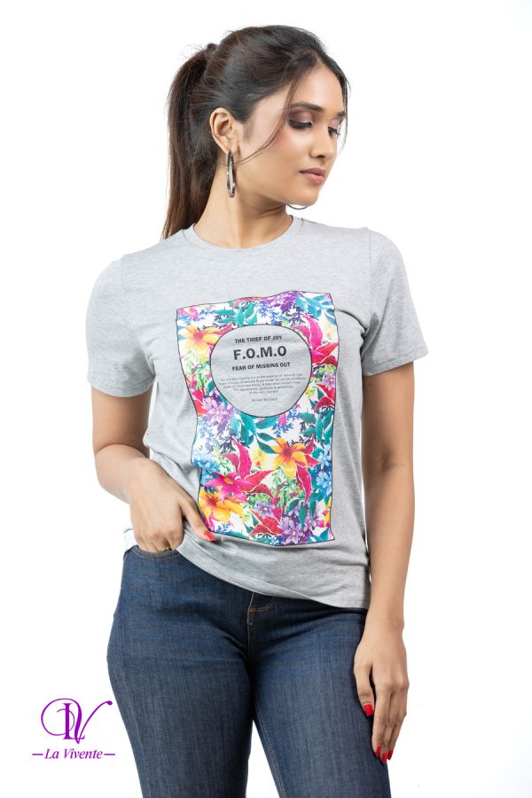 Floral Printed Regular T-Shirt - Image 3