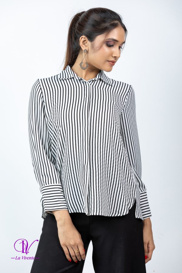 Striped Button Up Shirt - Image 4