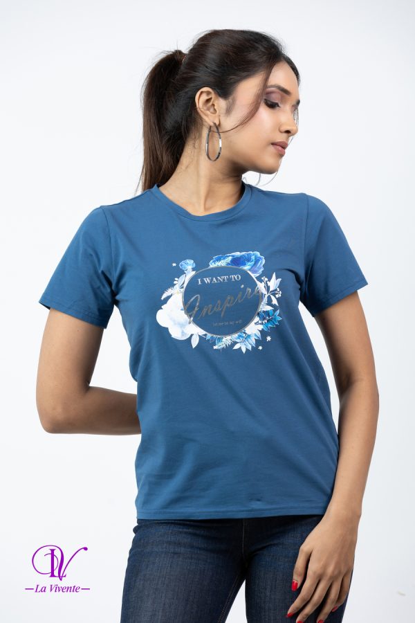 Floral Printed Regular-Fit T-Shirt - Image 3