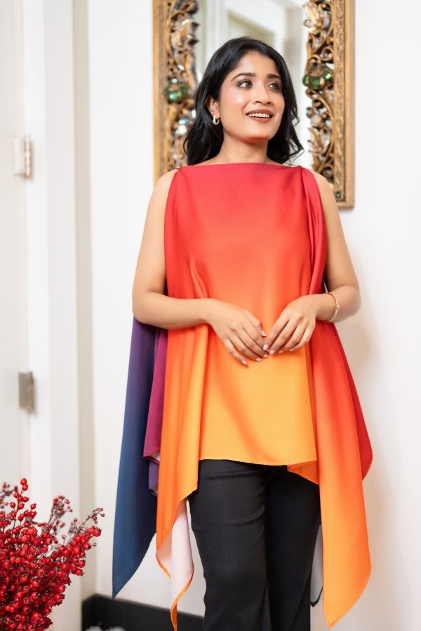 Ombre Multiway Fit Poncho Top - Image 2