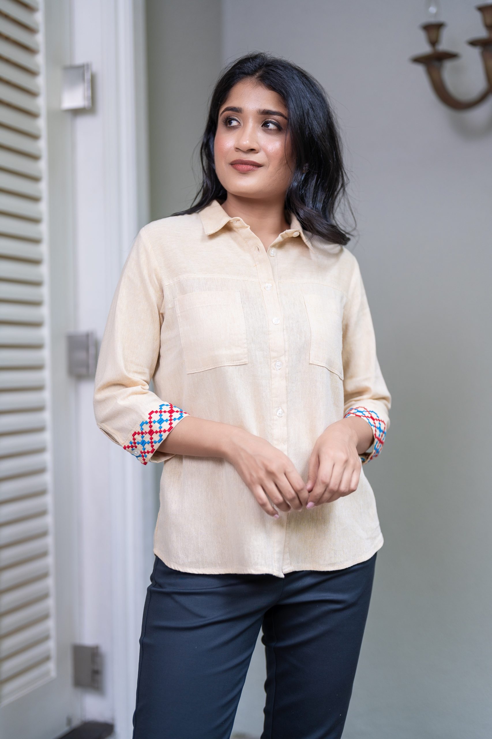 Button Up Shirt Blouse - La Vivente