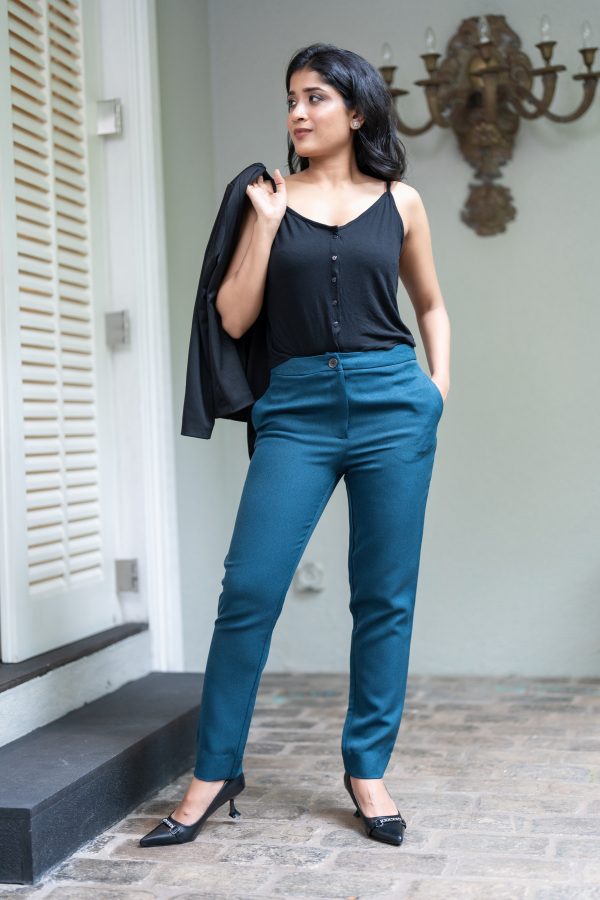 Teal Office Pant