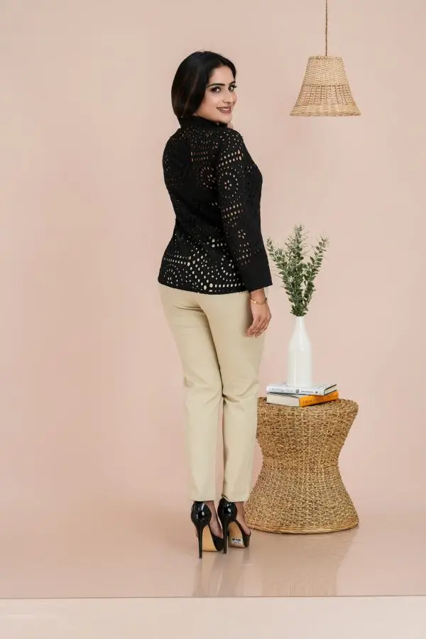 Cutlone patterned button up shirt blouse - Image 3