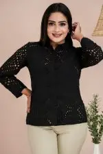 Cutlone patterned button up shirt blouse