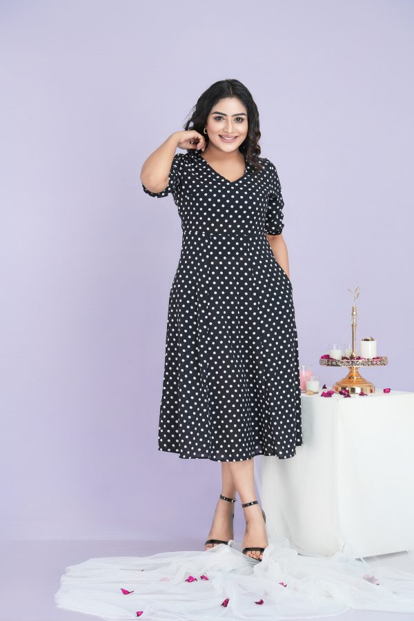 Polka Dot Midi Dress - Image 4