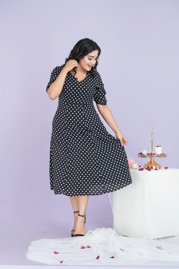 Polka Dot Midi Dress - Image 2