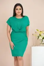 Front Twist Detailed Short Dress - Image 2
