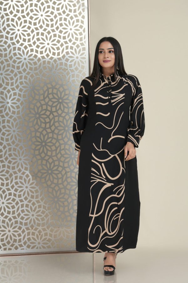 Abstract patterned color-block maxi dress - Image 4