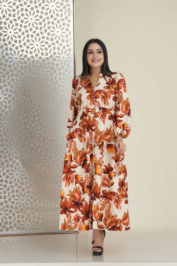 Floral patterned button up maxi dress - Image 3