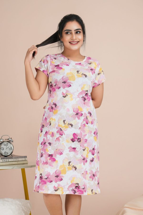 Floral Patterned Loose-fit Nightdress - Image 3