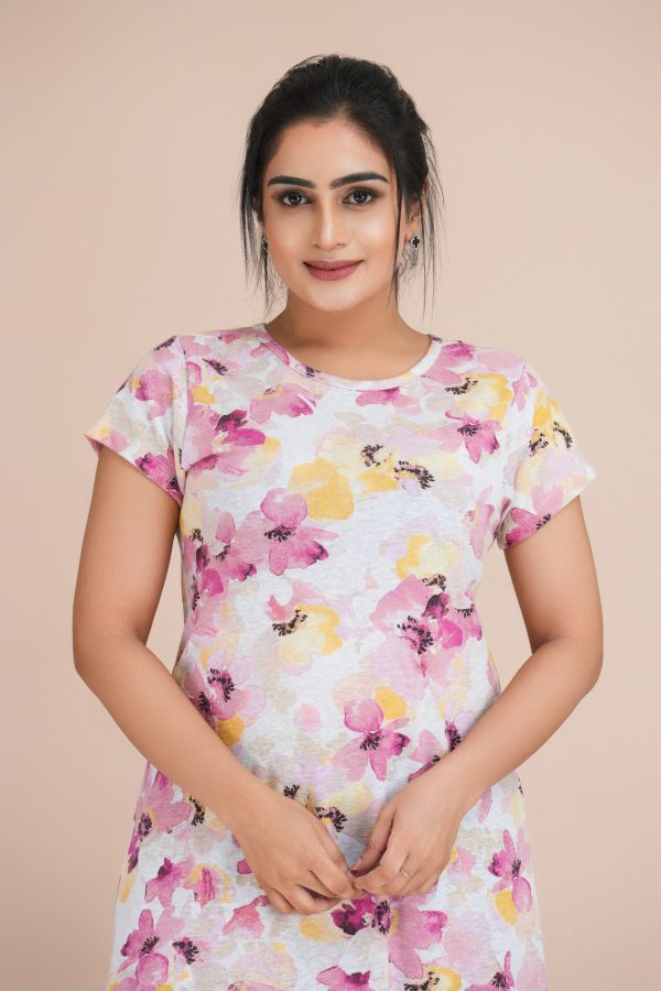 Floral Patterned Loose-fit Nightdress - Image 4