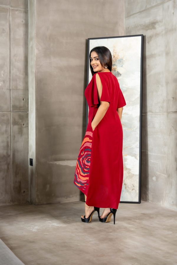 Abstract Printed Maxi Dress - Image 5