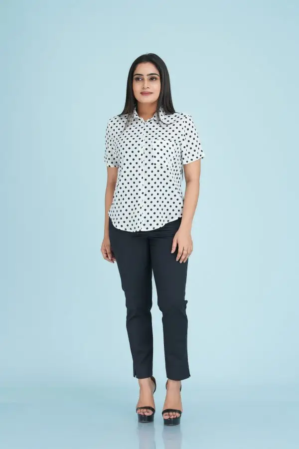 Polka Dot Short Sleeve Top - Image 4
