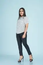 Polka Dot Short Sleeve Top - Image 3