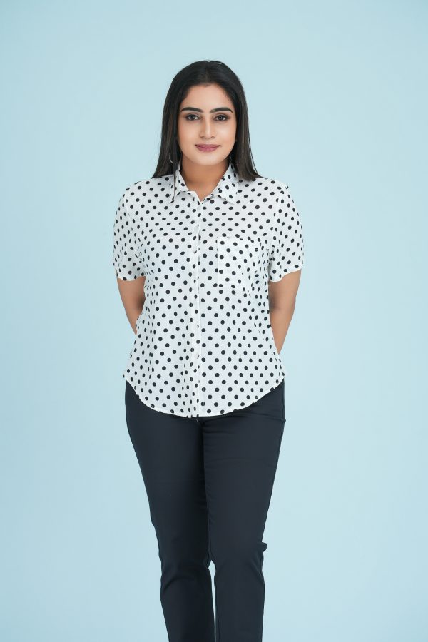 Polka Dot Short Sleeve Top - Image 2