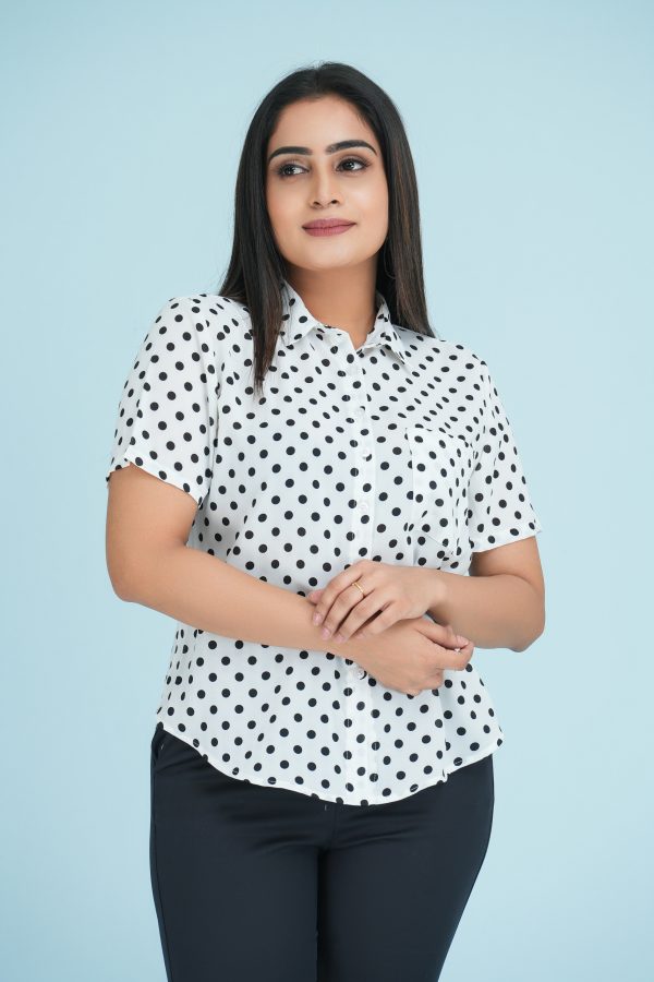 Polka Dot Short Sleeve Top