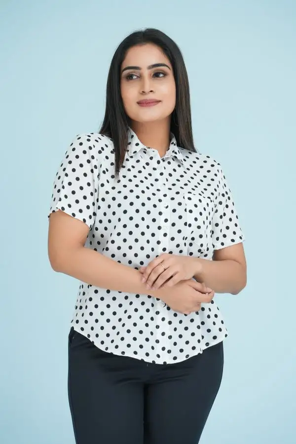 Polka Dot Short Sleeve Top