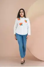 Appliqued Long Sleeved Button Up Shirt - Image 3
