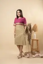 Two-Tone Contrast Short Dress - Image 4