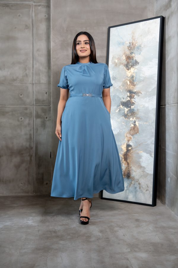 Belted Short Sleeve Maxi Dress - Image 6