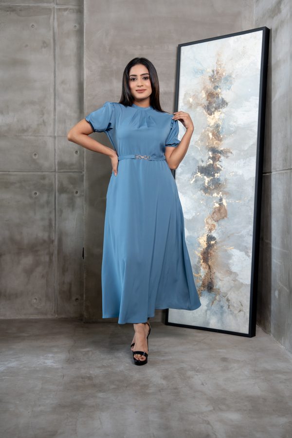 Belted Short Sleeve Maxi Dress - Image 5