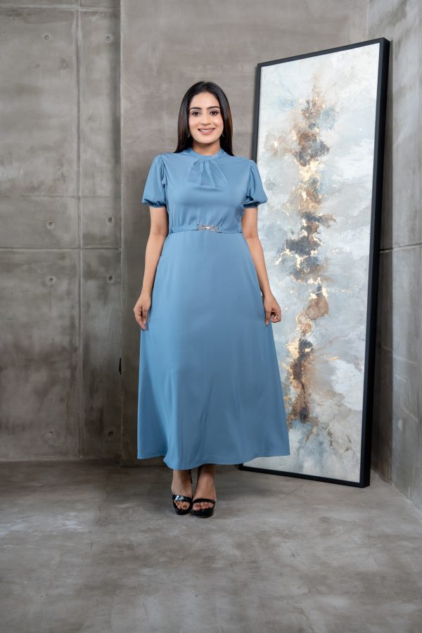 Belted Short Sleeve Maxi Dress - Image 4